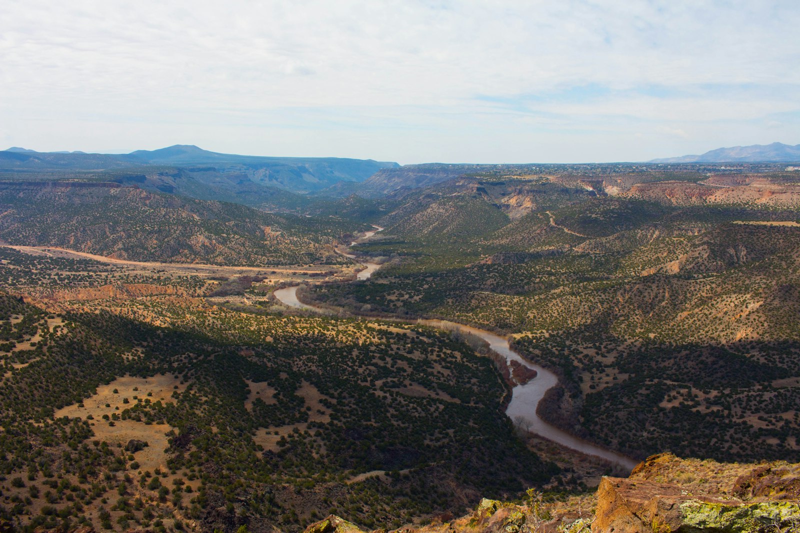 A river running through a desert valley in the Big Bend region of Texas, where a federal judge has frozen wall construction in the sector covering a quarter of the border but just 1 to 3 percent of its crossings